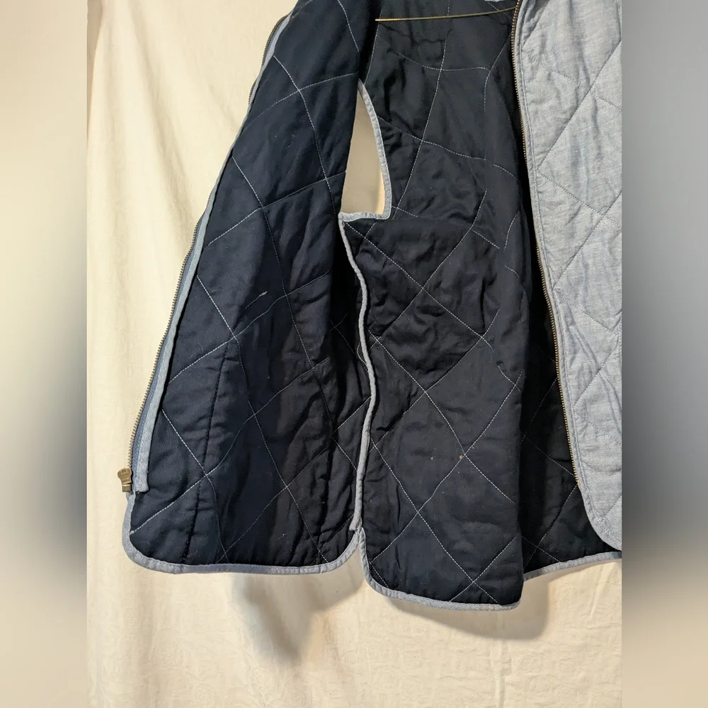 J. Crew Men's Light Blue Quilted Vest - Picture 4 of 4